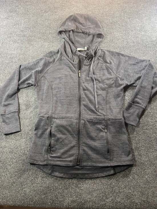 Athleta Tops - Athleta No Sweat Full Zip Gray Heather Hoodie Jacket XS